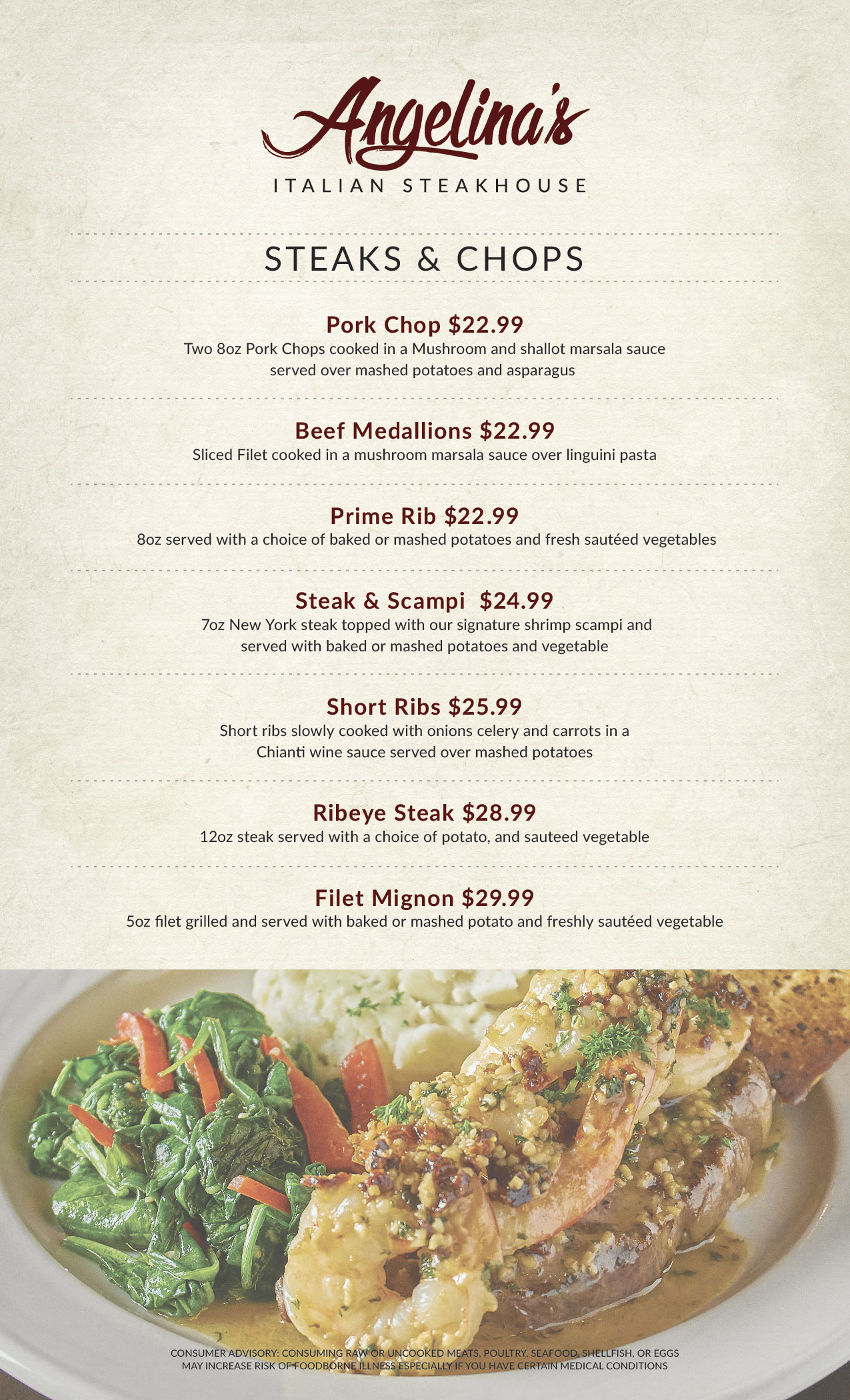 Angelinas Menu Carson City Nugget 5174