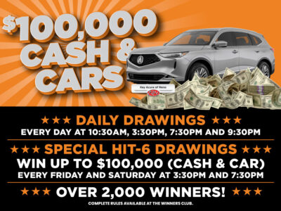 $100,000 Cash & Cars