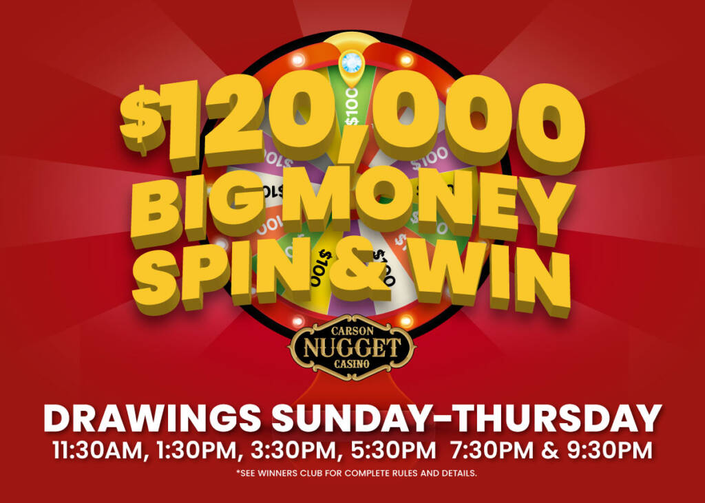 $120,000 Big Money Spin & Win Promotion