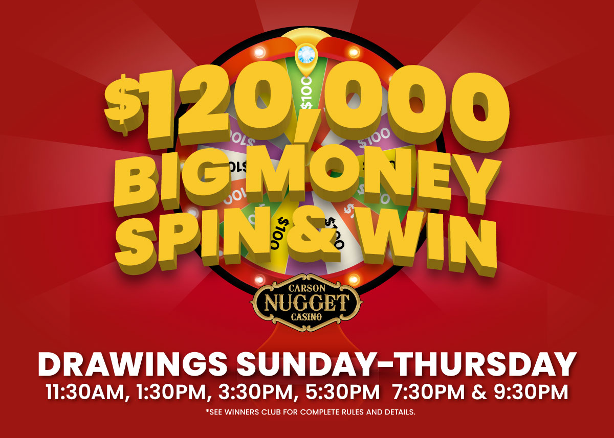 $120,000 Big Money Spin & Win Promotion