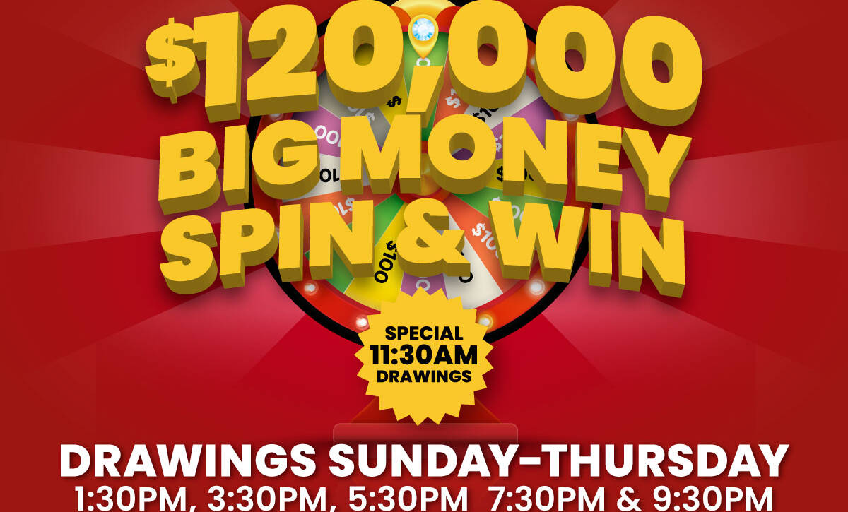 $120,000 Big Money Spin & Win Promotion